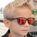 Boy with mirrored sunglasses Maple Grove Eye Doctors