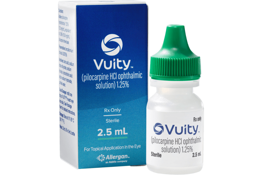 Bottle of Vuity with box Maple Grove Eye Doctors at Pearle Vision